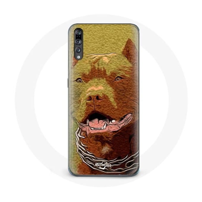 Coque - Huawei - P20 - Souple - Noir - American Pit Bull Terrier