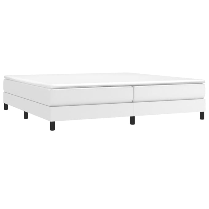 vidaXL - Boxspring - bed - kunstleer - wit - 200x200 - cm