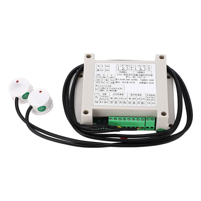 Niet-contact vloeistofniveaucontroller Gevoeligheid Instelbaar Automatische Waterniveau Controller Sensor AC100‑260V white