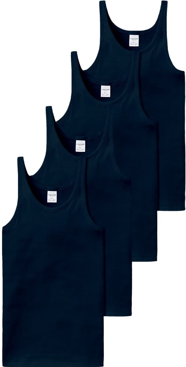 Schiesser Heren onderhemd 2 pack Cotton Essentials fijnrib
