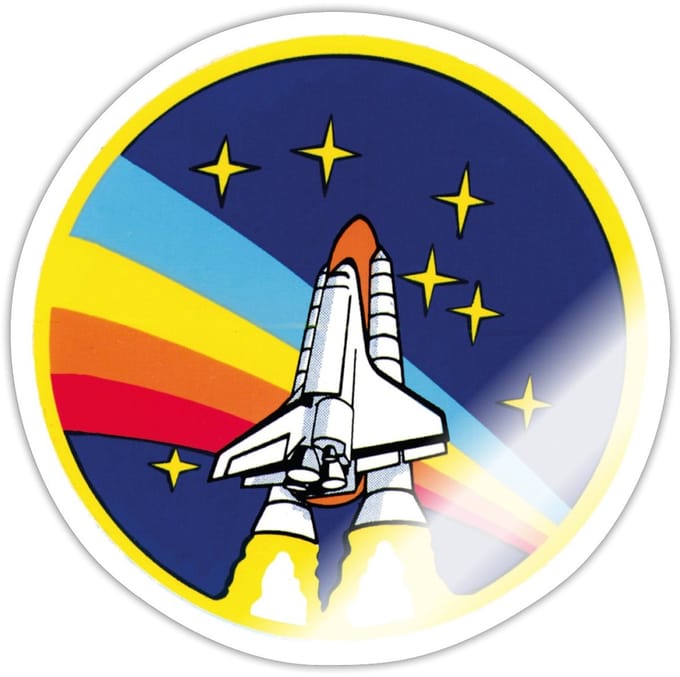 NASA STS 27 Insigne Sticker maat S (10 x 10 cm)