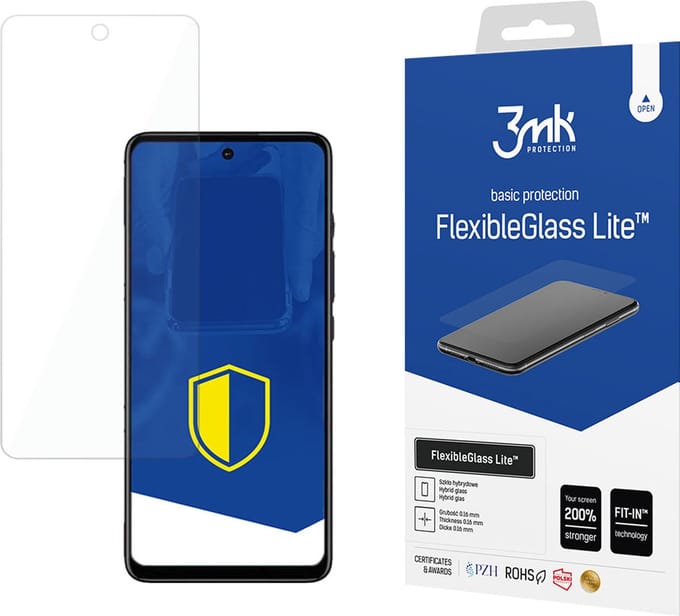 3MK FlexibleGlass Lite - Telefoonbescherming - Motorola Moto E30 - Hybride Glas - Transparant