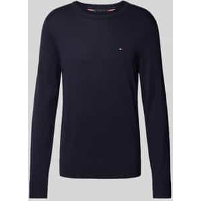 Gebreide pullover met logostitching