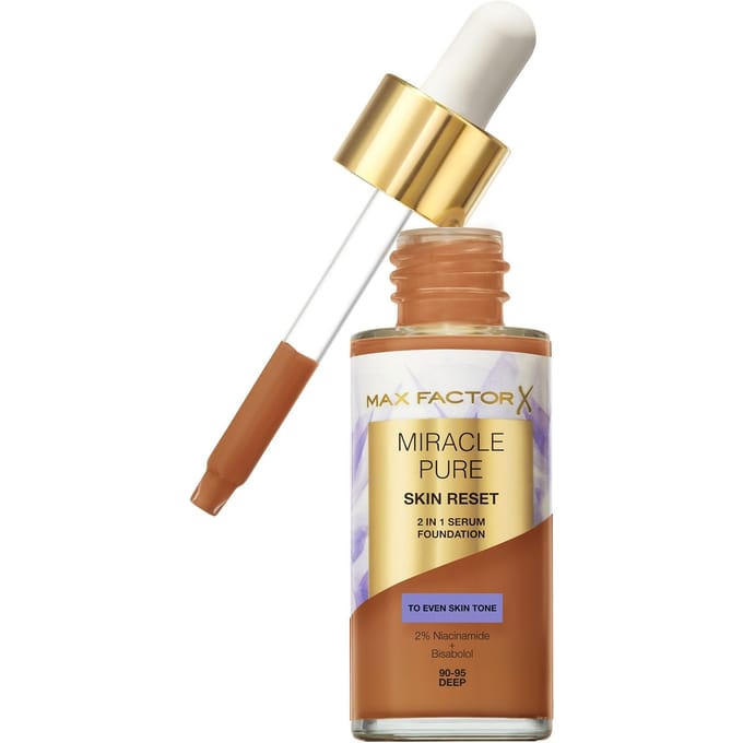 Max Factor Miracle Pure Skin Revival Serumfoundation 30 ml (Verschillende Tinten) - 90-95 Deep