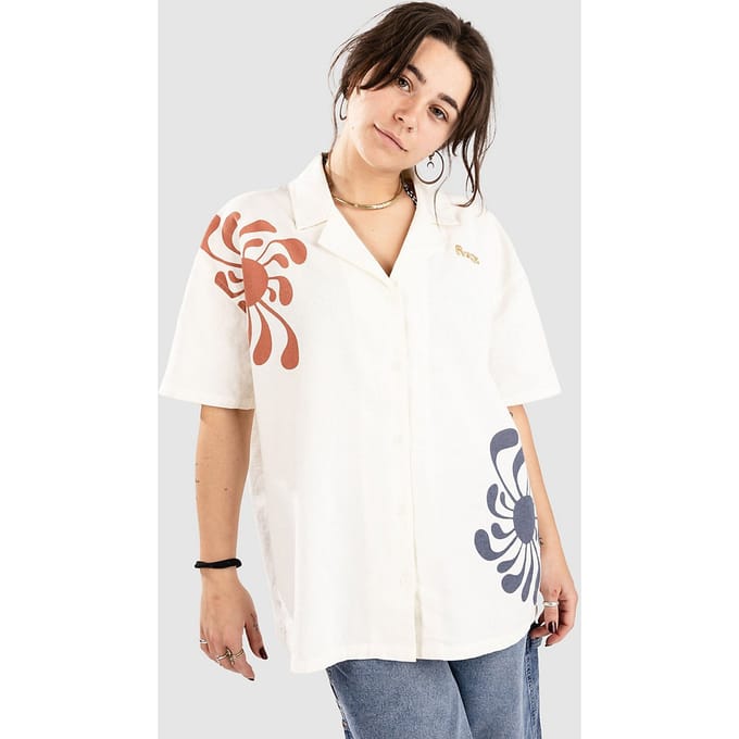 RVCA Lauryn Button Up Hemd wit