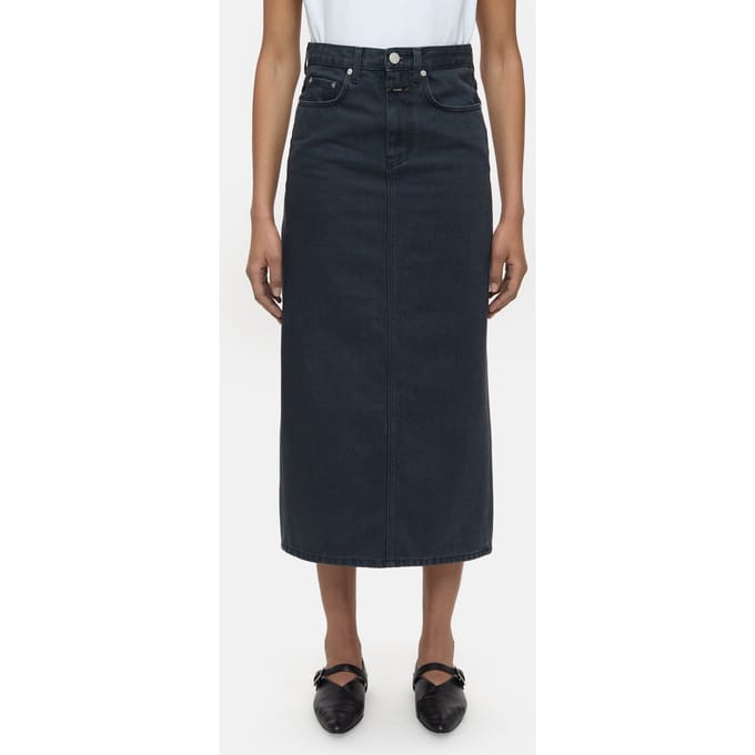 Closed Slim 5-pocket Skirt Dark Grey Größe: W25 | Maxiröcke Outlet | Damen | Grau