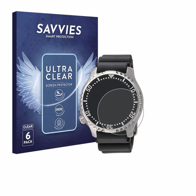 Savvies - Screenprotector voor Citizen NY0040 - Folie Beschermfolie transparant 6 Stuks