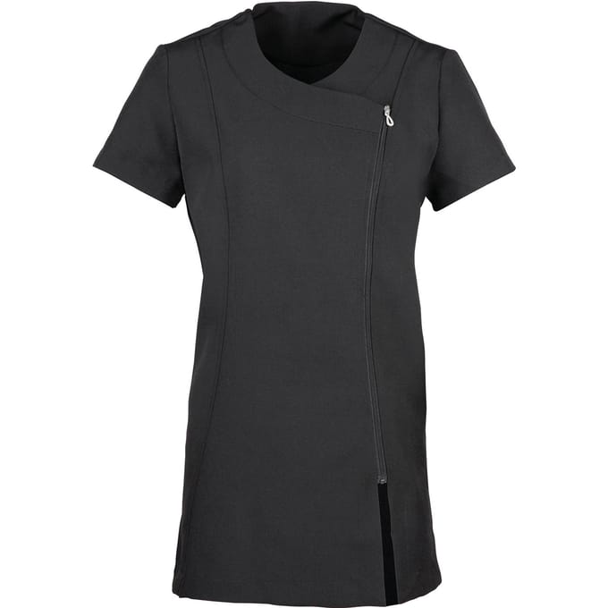 Premier Dames/Dames Camellia Tuniek met Korte Mouwen (Zwart)