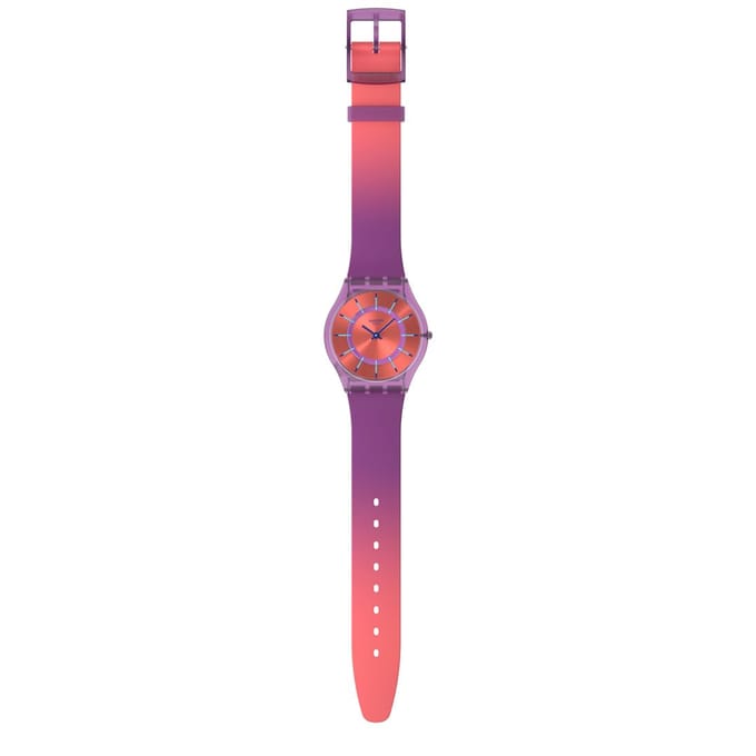 Montre Swatch Skin Classic Biosourcée Sweet Strawberry Dream, Violet, SS08V108 violet