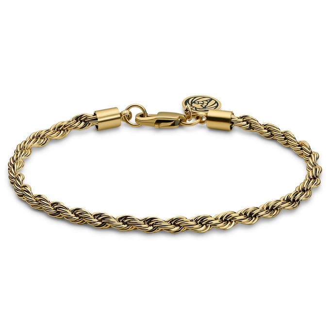 Essentials | 4 mm Goudkleurige Armband met Gedraaide Schakels