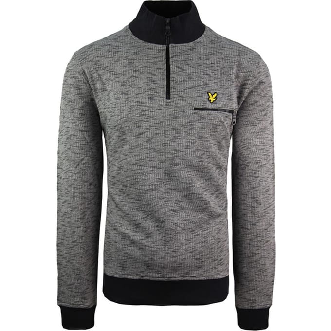 Lyle & Scott Space Dye Heren Donkergrijze Trui