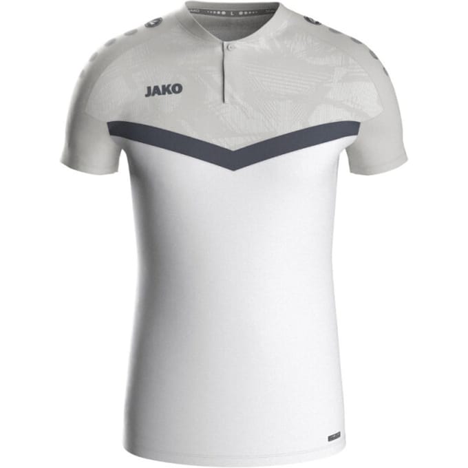Jako Iconic Polo Heren - Wit / Zachtgrijs | Maat: M