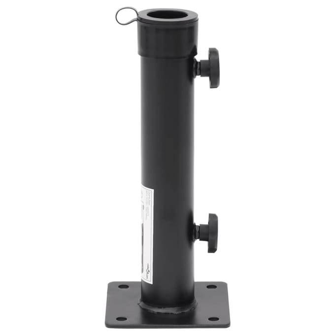 vidaXL - Parasolvoet - voor - Ø38/48 - mm - stok - staal - matzwart