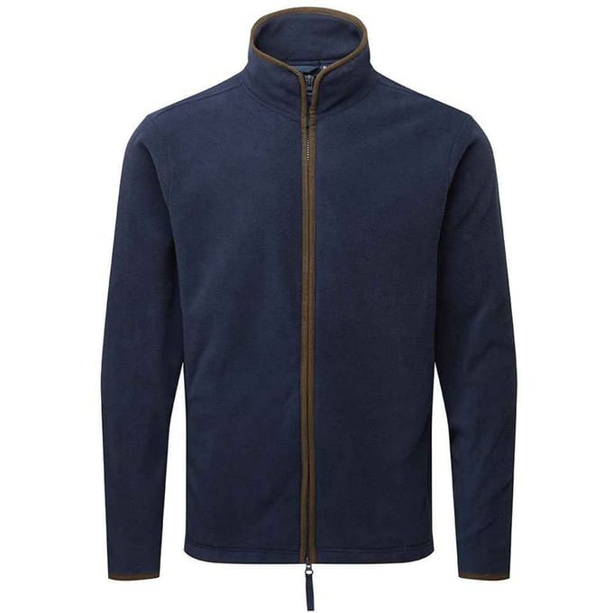 Premier Heren Artisan Fleece Jas (Marine / Bruin)