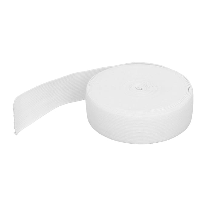 Witte dikke elastische band 10 yards 3,5 cm dikke elastische band platte elastische herbruikbare tailleband white
