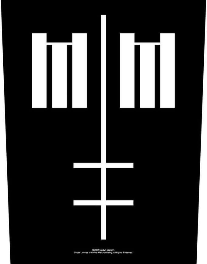 Marilyn Manson - Cross Logo Rugpatch - Zwart