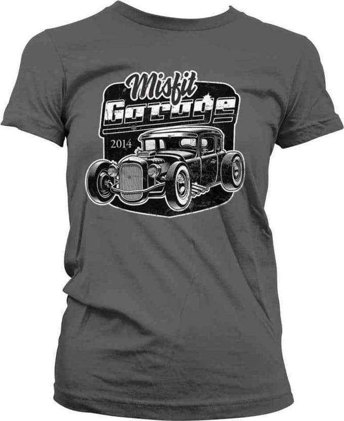 Misfit Garage Dames Tshirt -S- Rod Grijs