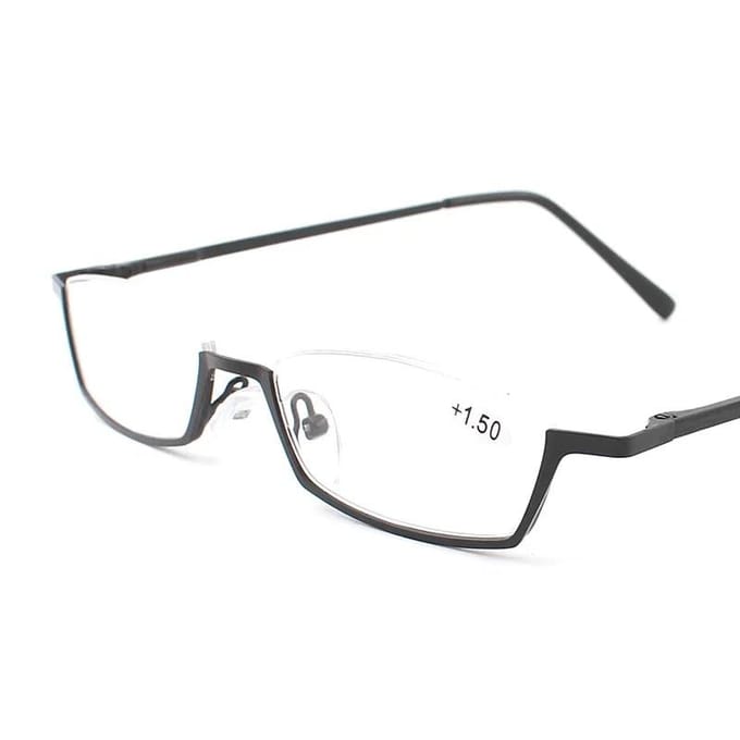 Petites lunettes de lecture à demi-monture pour femmes, charnières à ressort, monture de Prescription, en alliage Oculos 2