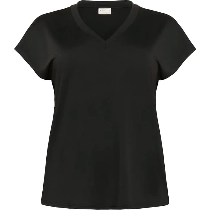 Dames-T-shirt met V-hals KAFFE Curve Mirinda