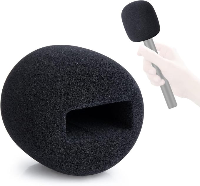 Popfilter voor Red Interview Go Foam - Windbescherming en Geluiddemping voor Wireless GO I/II/ME/PRO, Handheld Adapter en Microfoon Accessoire