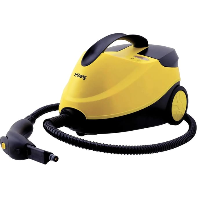 H.Koenig nv6200 - Cilinder-stoomreiniger - 1,5 l - Zwart/Geel - 2000 W
