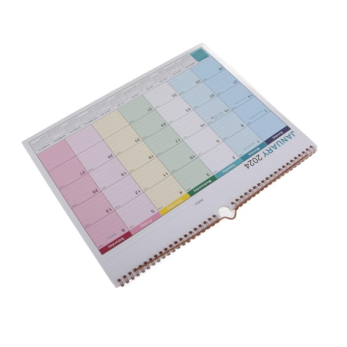 Calendrier mural anglais Calendrier mural simple Calendrier anglais Calendrier de bureau white