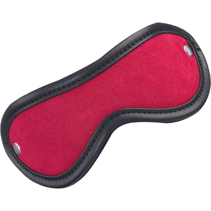 Rimba - Blinddoek - Luxe Leren Oogmasker - Zwart Roze - One Size