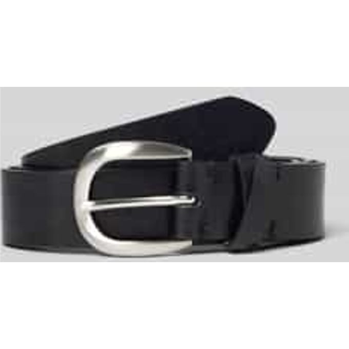 Tom Tailor - TTNANCY leren riem met afgeronde gesp - Maat 85 - black uni
