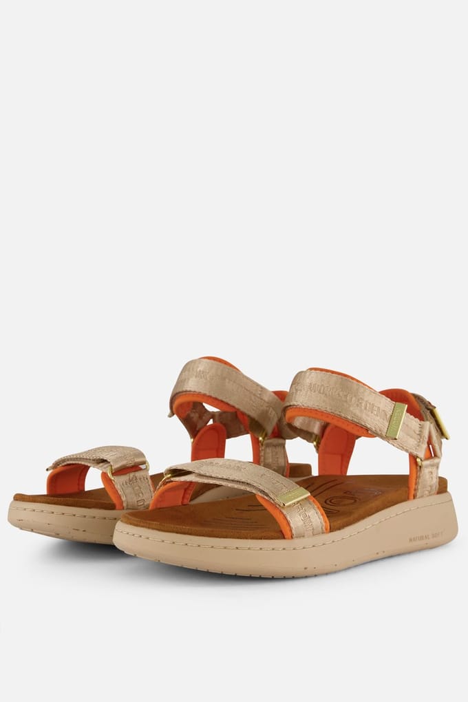 Woden Woden Line Lite Sandalen beige Textiel