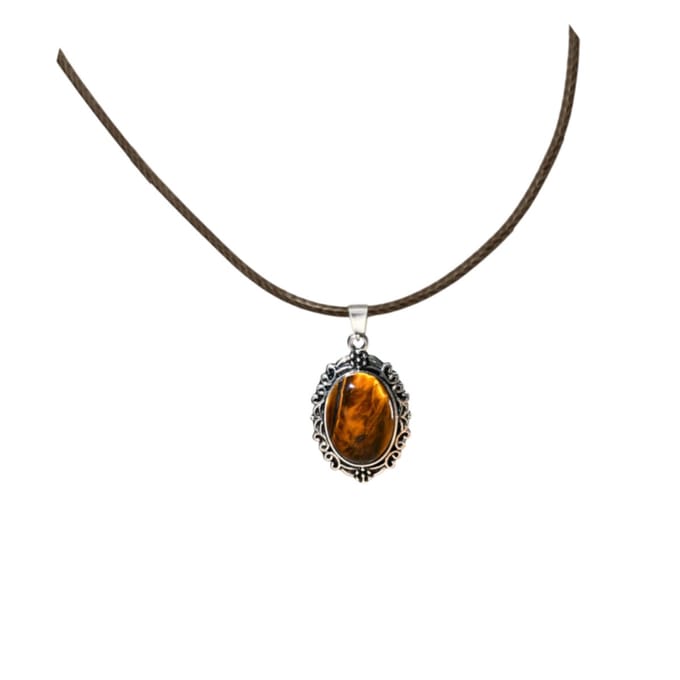 Ketting Tijgeroog bruin 45 cm
