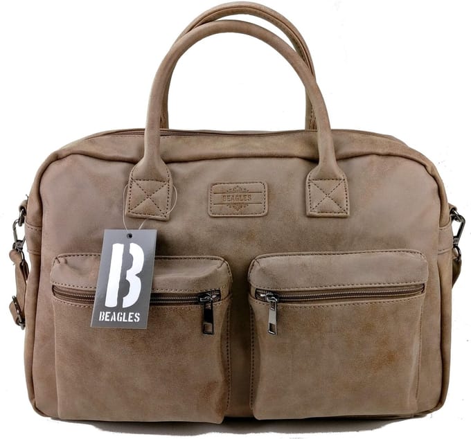 Beagles Omhang Hand & Schoudertas Western Bag School Werk Universiteit Bruin