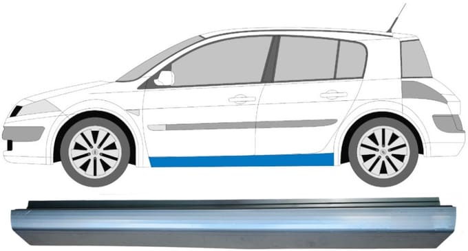Reparatie dorpel voor Renault Megane II 2003-2012 / Links
