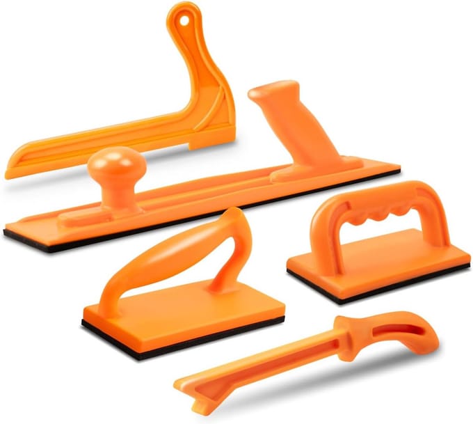 POWERTEC 71009 Push Block en Stick Pakket, 5-delig