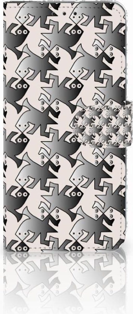 Motorola Moto G7 Power Telefoonhoesje met Pasjes Salamander Grey