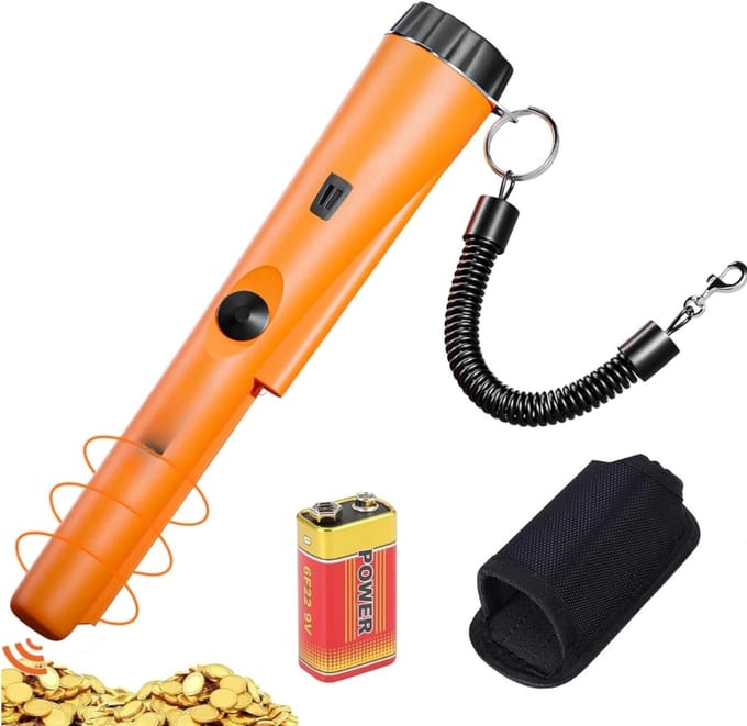 QORA® Pinpointer Metaal Detector - Schep - Pinpointer - Oranje - ‎23cm x 4cm x 4cm