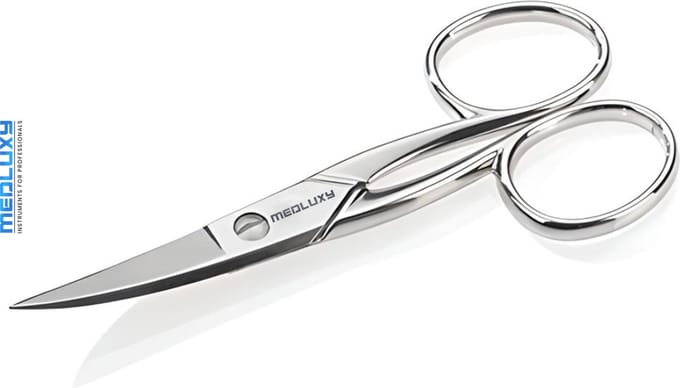 MEDLUXY® semi Pro - Nagelschaar - 10 cm - Gebogen Schaarbladen - Sterke Kwaliteit RVS