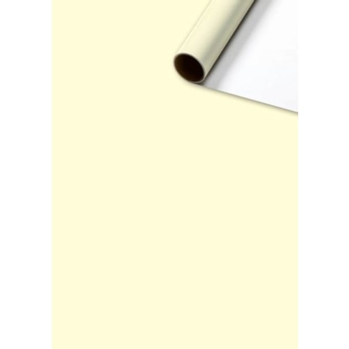 Stewo cadeaupapier uni plain, formaat 70 x 200 cm, botergeel