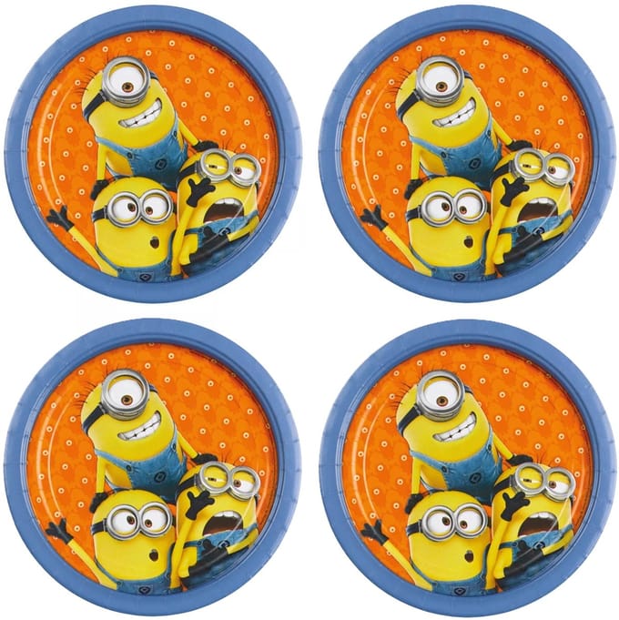 Minions-Kartonnen-wegwerp-borden-oranje - Maat One-size