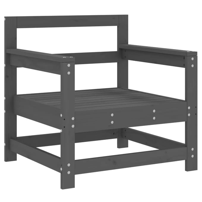 vidaXL - Tuinstoelen - 2 - st - massief - grenenhout - grijs