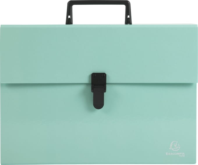 Exacompta 4x Sorteerkoffer met handvat 18 vakken Aquarel - Pastelgroen - 56763E