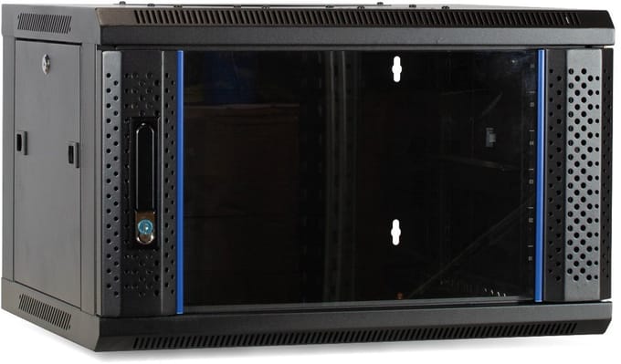 DSIT 4U wandkast met glazen deur 600x450x280mm (BxDxH) - serverbehuizing - serverrack - serverkast - 19 inch