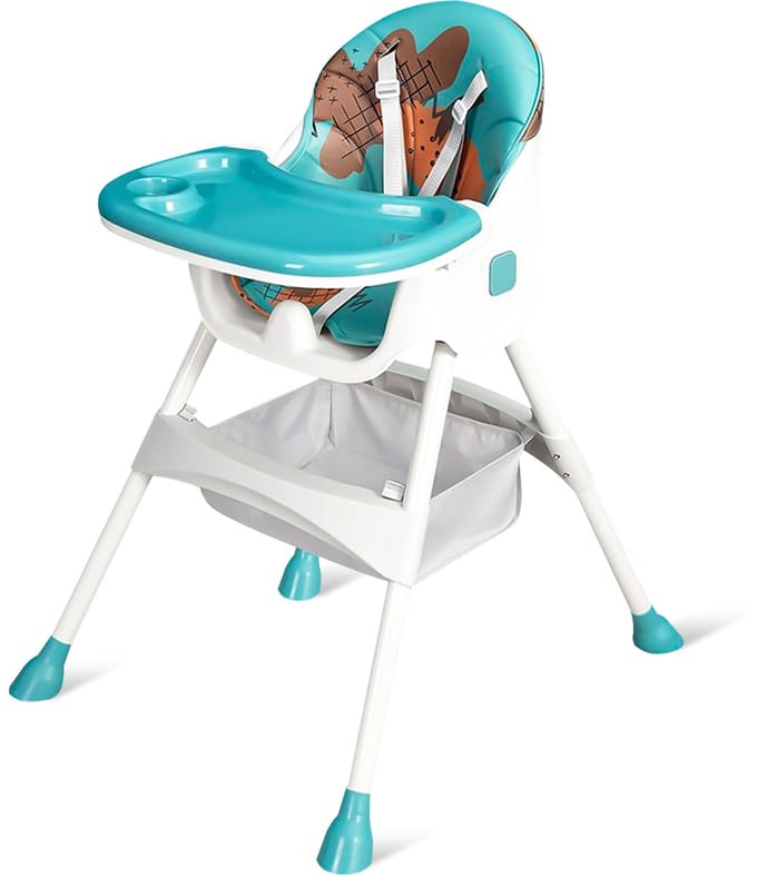 Velox Goods Kinderstoel Inklapbaar - Compacte Eetstoel Baby - Groen