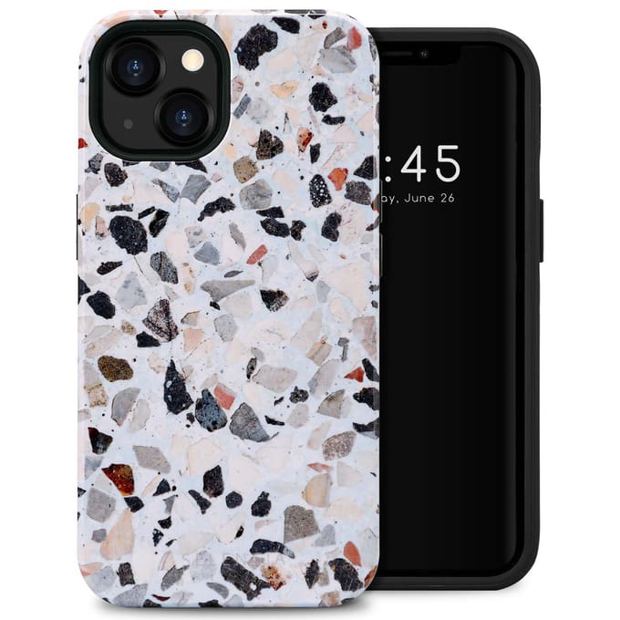 Selencia Hoesje - Geschikt voor Apple iPhone 13 - Backcover - Chic Terazzo