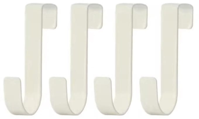 Scoby - Deurhaak - Haakje voor deur - Door Hanger - Set van 4 - Wit