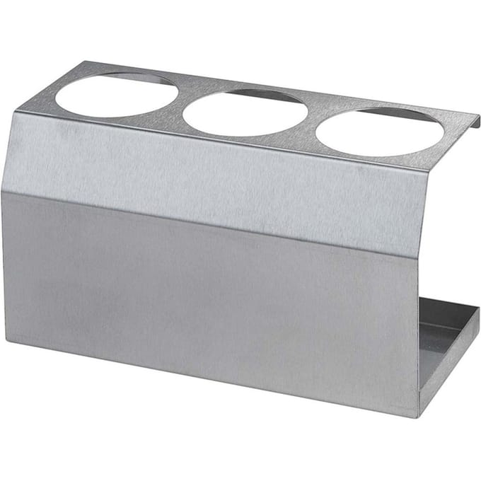 HENDI Sausstandaard met 3 gaten – Ø 50 mm – 209x80x x(H)78 mm – Roestvrij staal – Vaatwasserbestendig