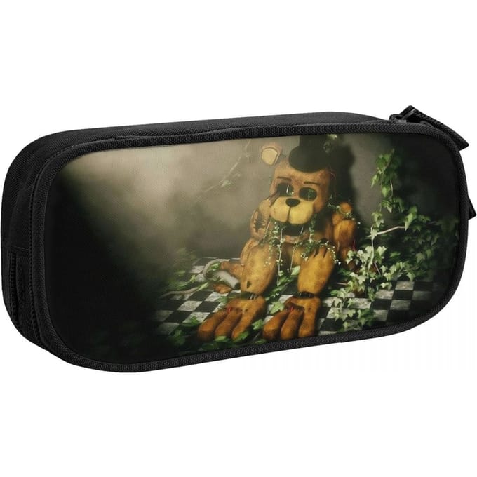 Springtrap Fnaf Etuis Pennendoos Tassen Student Grote Capaciteit Kantoor Rits Etuis (as the picture,M) gray