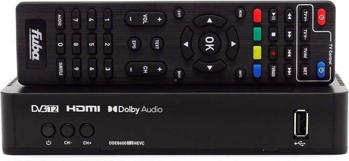 FUBA ODE8600 DVBT/T2 HEVC-decoder, ideaal voor ontvangst van het nieuwe DVB T2-signaal