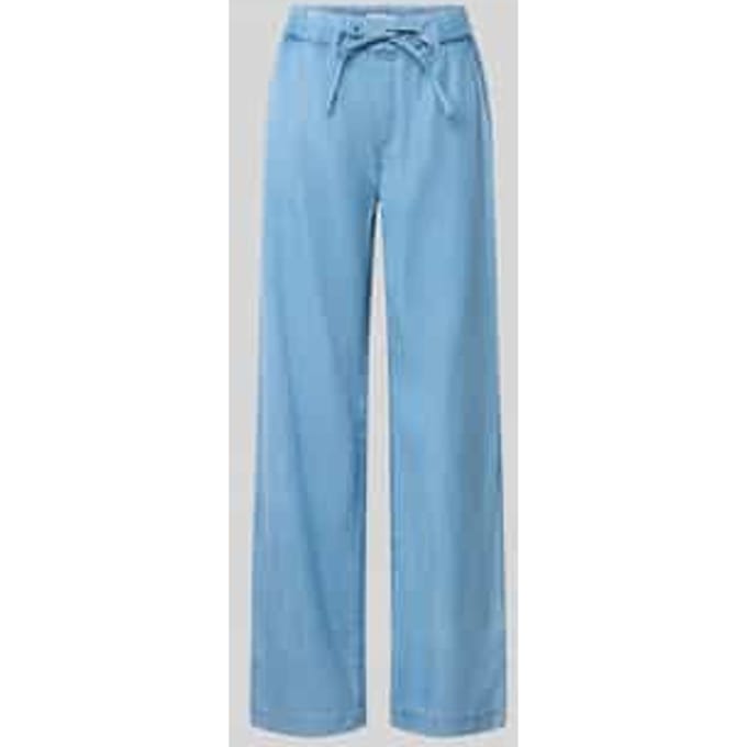 broek met wide fit van lyocellmix met tunnelkoord