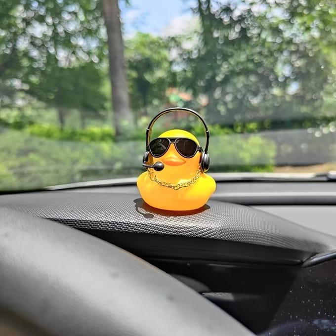 Auto Eend Rubberen Eend Auto Ornamenten Eend Auto Dashboard Decoraties als Auto Ornament Bureau Kantoor Decor