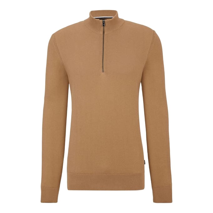 Boss Gebreide Pullover Ebrando-P Heren (Beige)